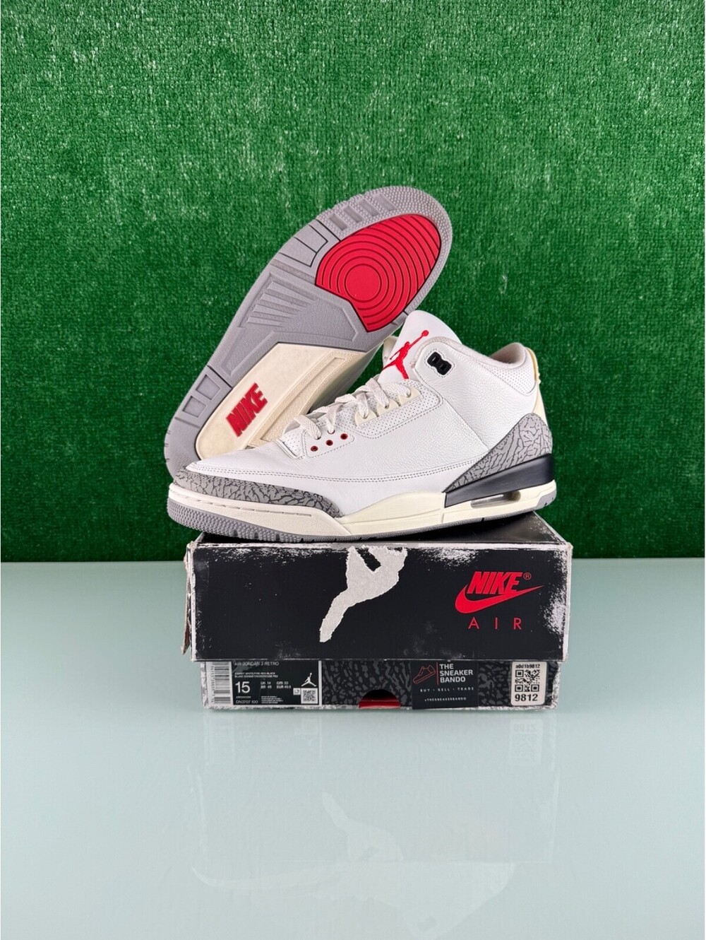Size 15 - Jordan 3 Retro Mid White Cement Reimagined